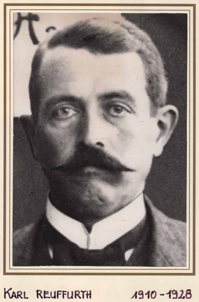 Grndungsmitglied und 1. Vorsitzender von 1910 bis 1928 Karl Reuffurth
