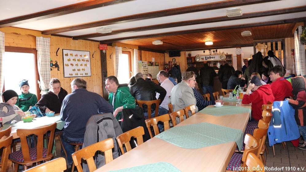 Gste im Vereinsheim Mirabellchen am Ostermontag 2013